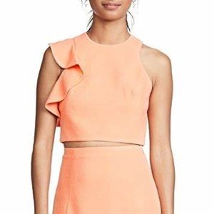 Black Halo Abra Two-Piece Mini in Coral Glow